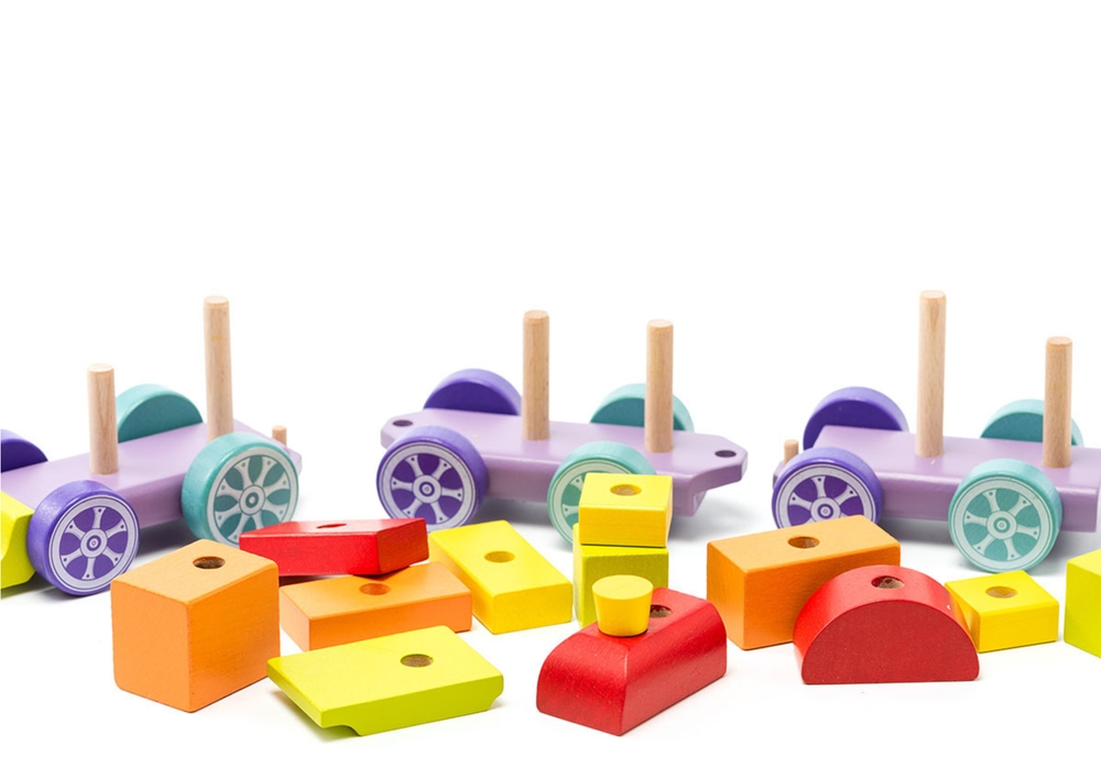 Drewniany Tęczowy Pociąg Ekspresowy Sorter LP-3 12