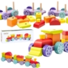 Drewniany Tęczowy Pociąg Ekspresowy Sorter LP-3 12