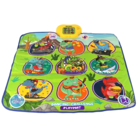 Mata Do Tańczenia Z Motywem Dinozaurów 90cm x 86cm
