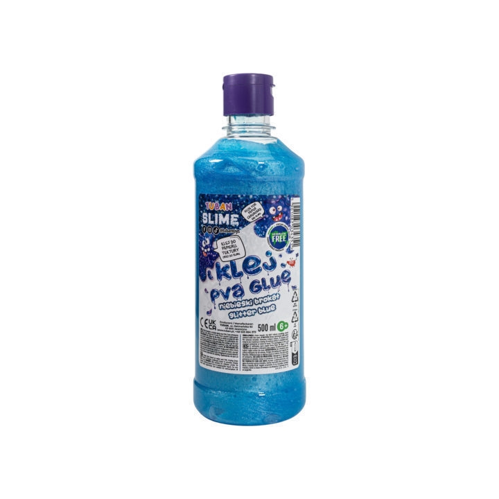 TUBAN klej PVA brokat 500ml niebieski TU3435 34351