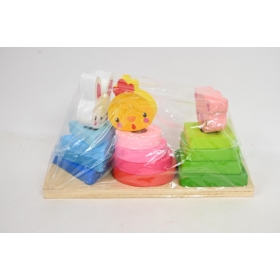 Drewniane piramidy zwierzęta SmilyP.SPW84985 49856