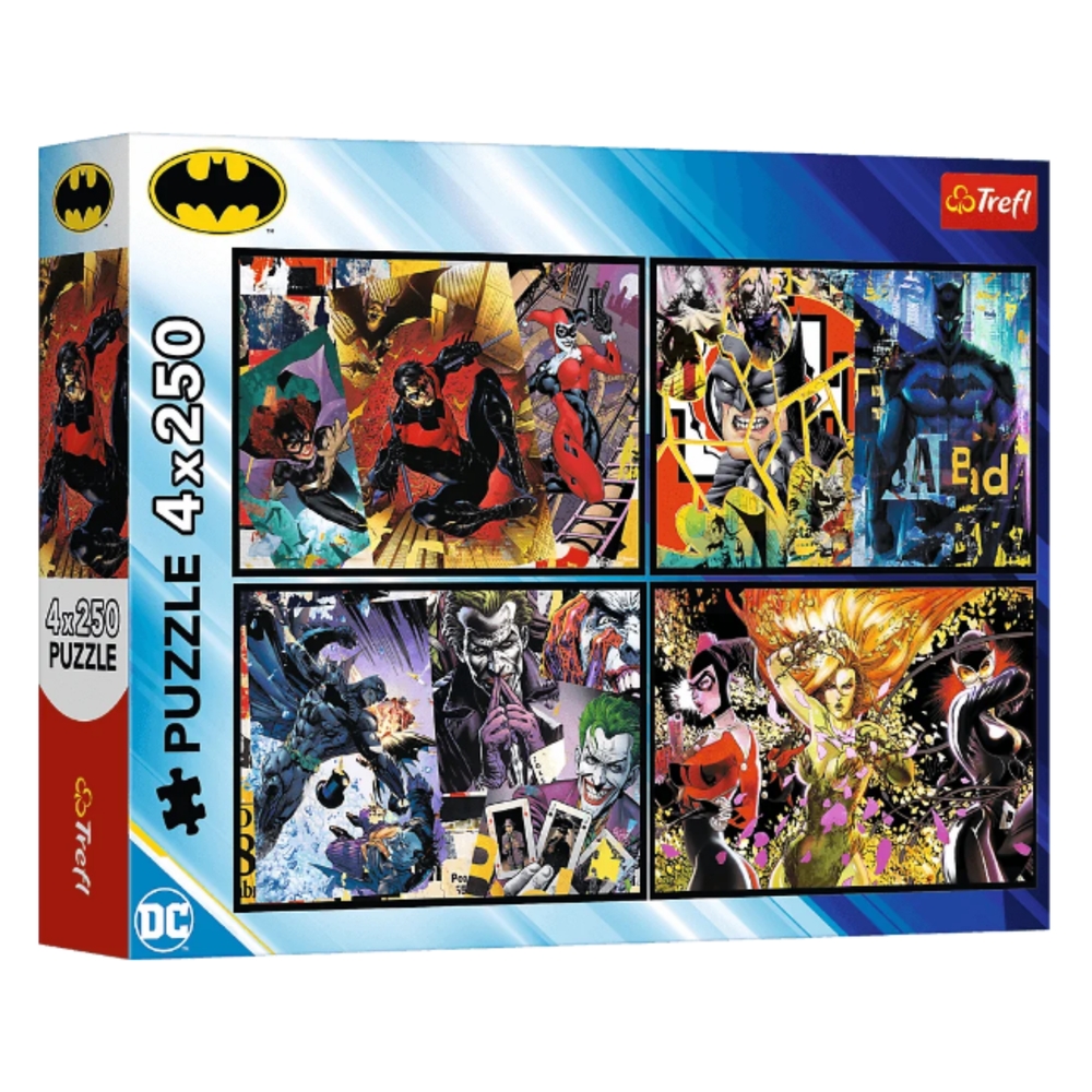 PUZZLE 4x250 Batman w akcji /Warner Batman 13310