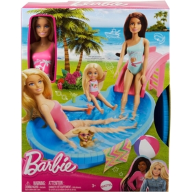 *****Barbie lalka z basenem+zjeżdżalnia HRJ74 /4