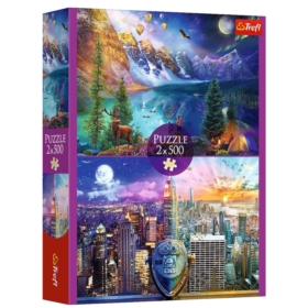 PUZZLE 2x500 Wycieczka po Ameryce 37500