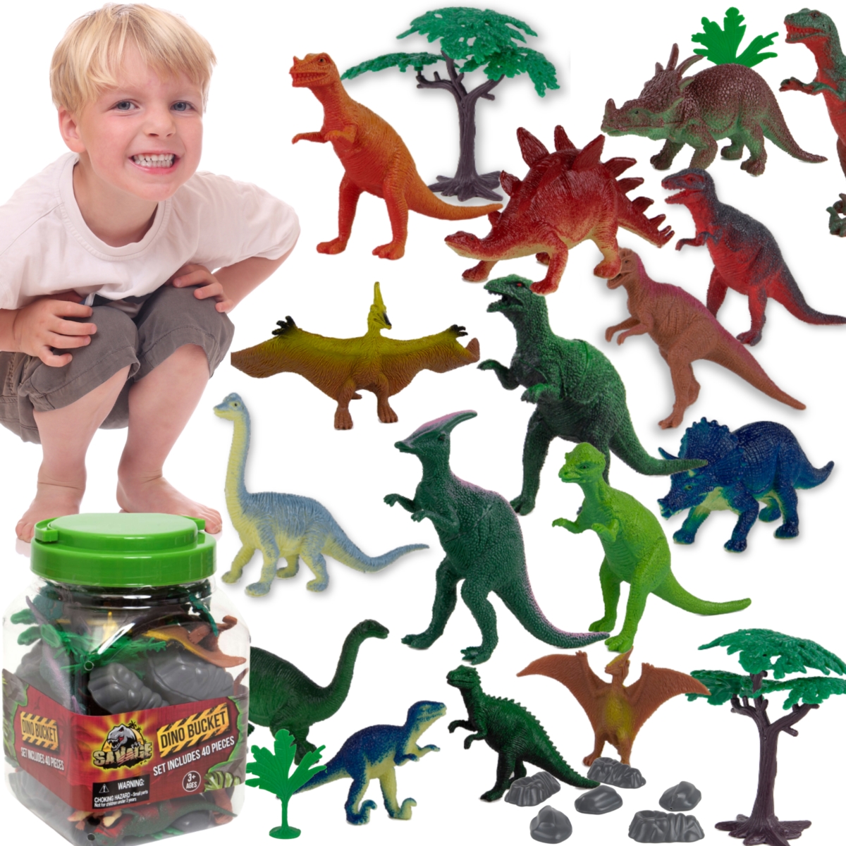 *****Boley Dinozaury zest.40el w pojem.75232 52323