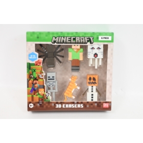MINECRAFT 3D Erasers 6pack DeluxeBox B 14270