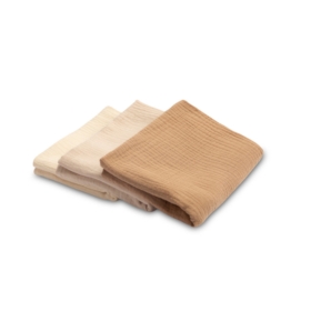 SENSILLO PIELUCHA MUŚLINOWA BRĄZOWA 3 SZT