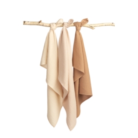 SENSILLO PIELUCHA MUŚLINOWA BRĄZOWA 3 SZT