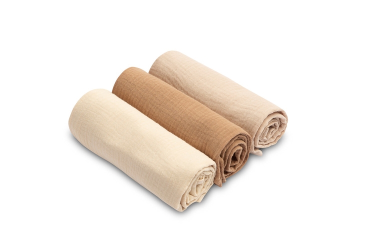 SENSILLO PIELUCHA MUŚLINOWA BRĄZOWA 3 SZT