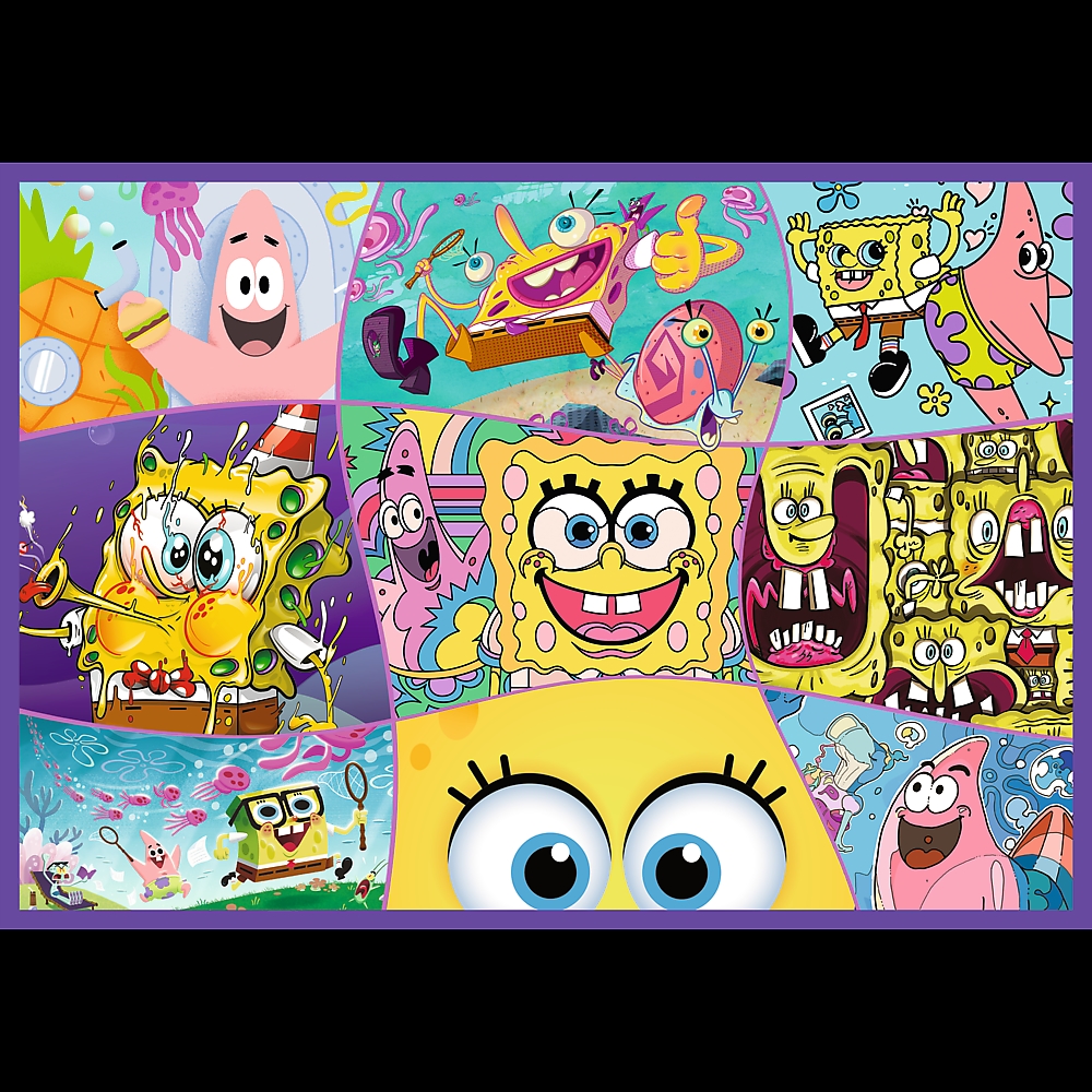 PUZZLE 4x250 Szalony świat Sponge Boba 13342