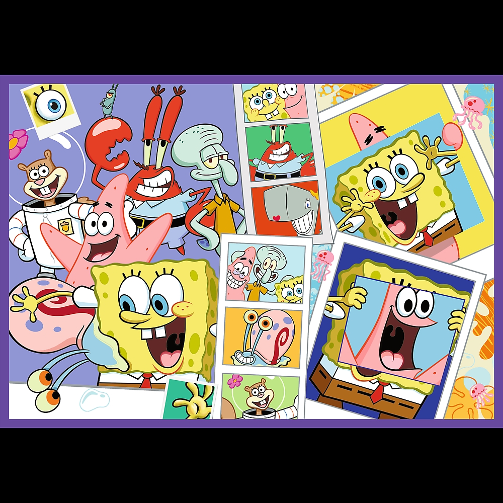 PUZZLE 4x250 Szalony świat Sponge Boba 13342