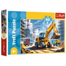 Puzzle 60 Traktor koparko - ładowarka TREFL