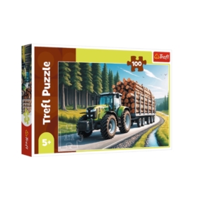 Puzzle 100 Ciągnik leśny TREFL