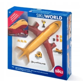 Siku World - Samolot transportowy DHL z akcesoriam