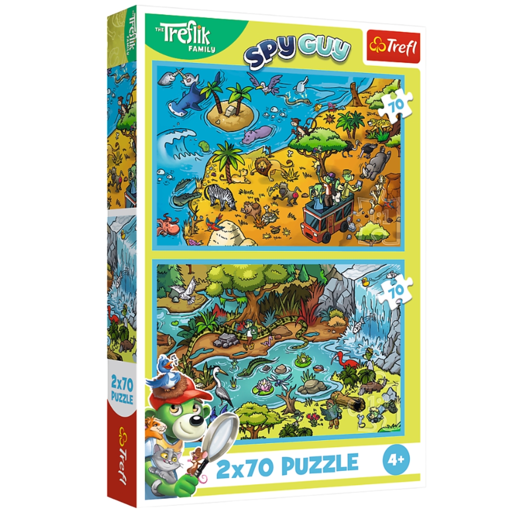PUZZLE 2x70 Trefliki w Krainie Zwierząt 34445