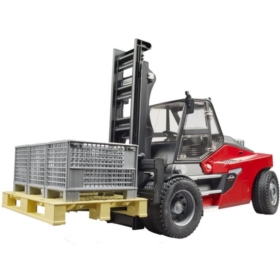 BRUDER wózek widłowy Linde HT160+paleta+kosz 02513