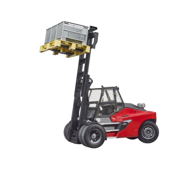 BRUDER wózek widłowy Linde HT160+paleta+kosz 02513
