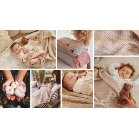 1647/03 KOC DZIANINOWY BAWEŁNIANY BEŻOWY