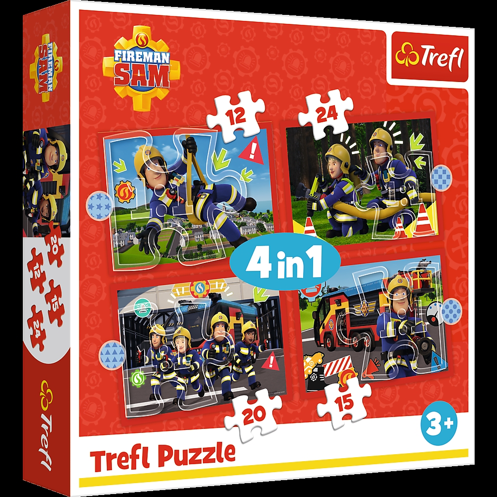 Puzzle 4w1 Przygody strażaka Sama 34632