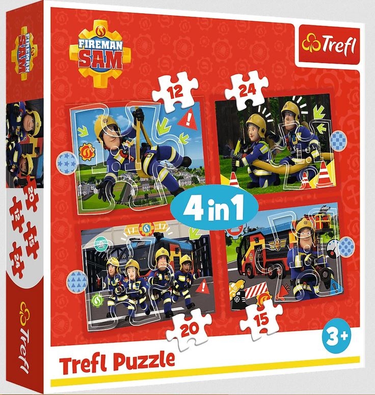 Puzzle 4w1 Przygody strażaka Sama 34632