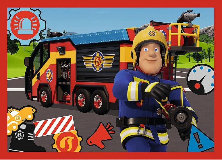 Puzzle 4w1 Przygody strażaka Sama 34632