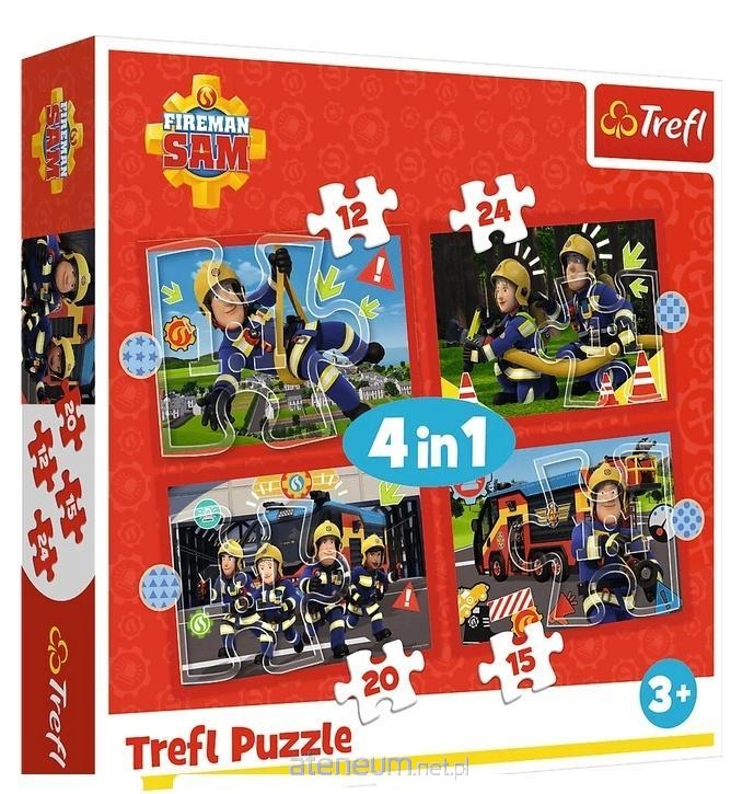 Puzzle 4w1 Przygody strażaka Sama 34632