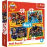 PUZZLE 4w1 Strażak na sygnale /Strażak Sam 34348