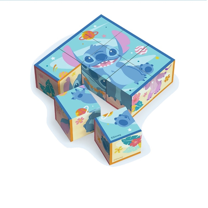TREFL Zabawka drewn.Block puzzle Lilo_Stitch 62083