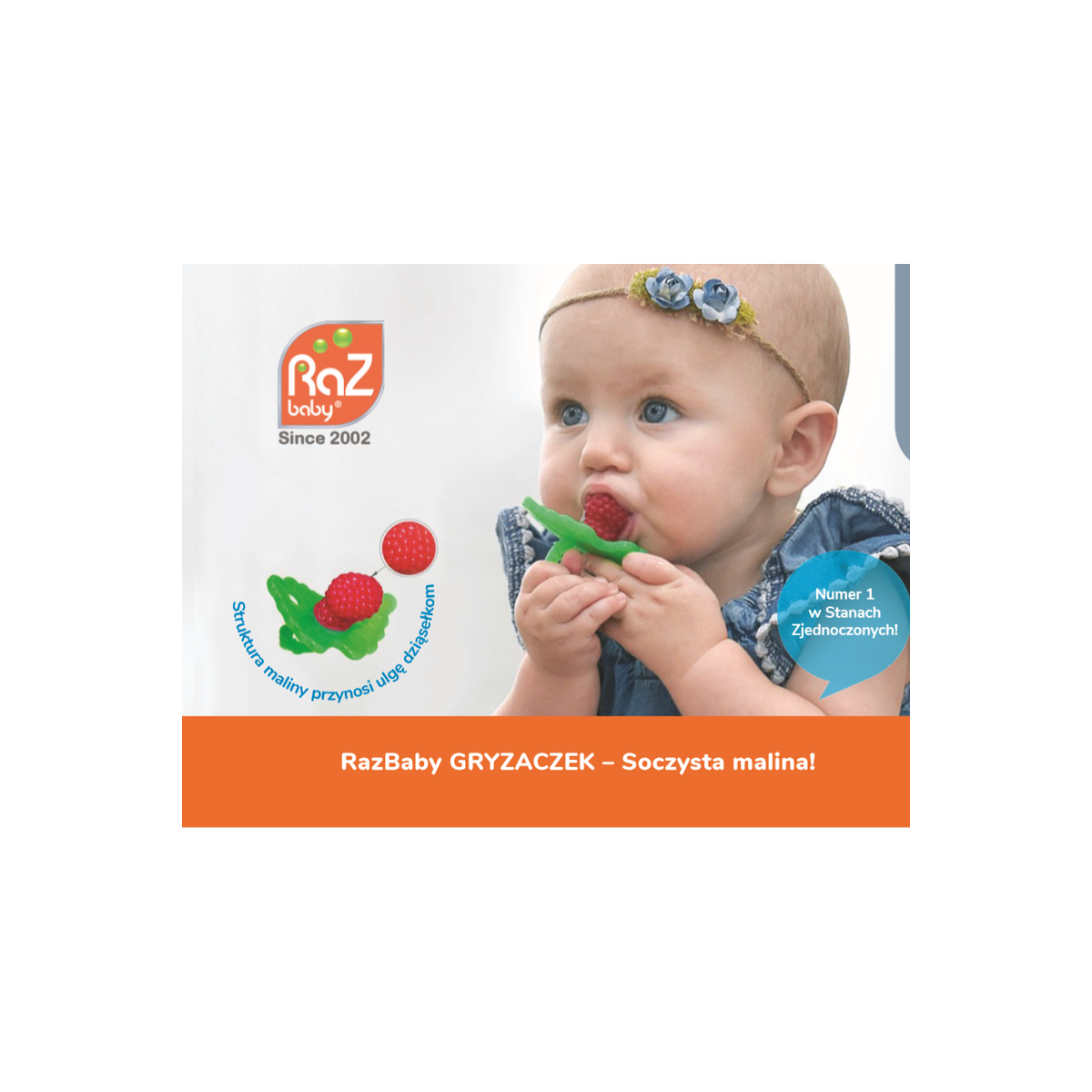 RAZBABY GRYZAK RÓŻOWA MALINA