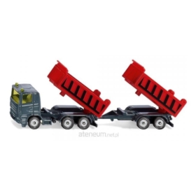 SIKU 1685 CIĘŻARÓWKA WYWROTKA Z PRZYCZEPKĄ