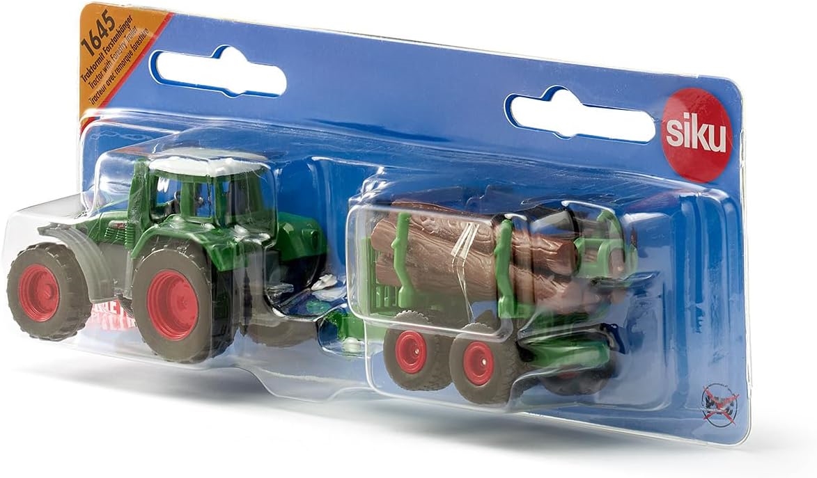 1645 SIKU TRAKTOR Z LEŚNNĄ PRZYCZEPĄ