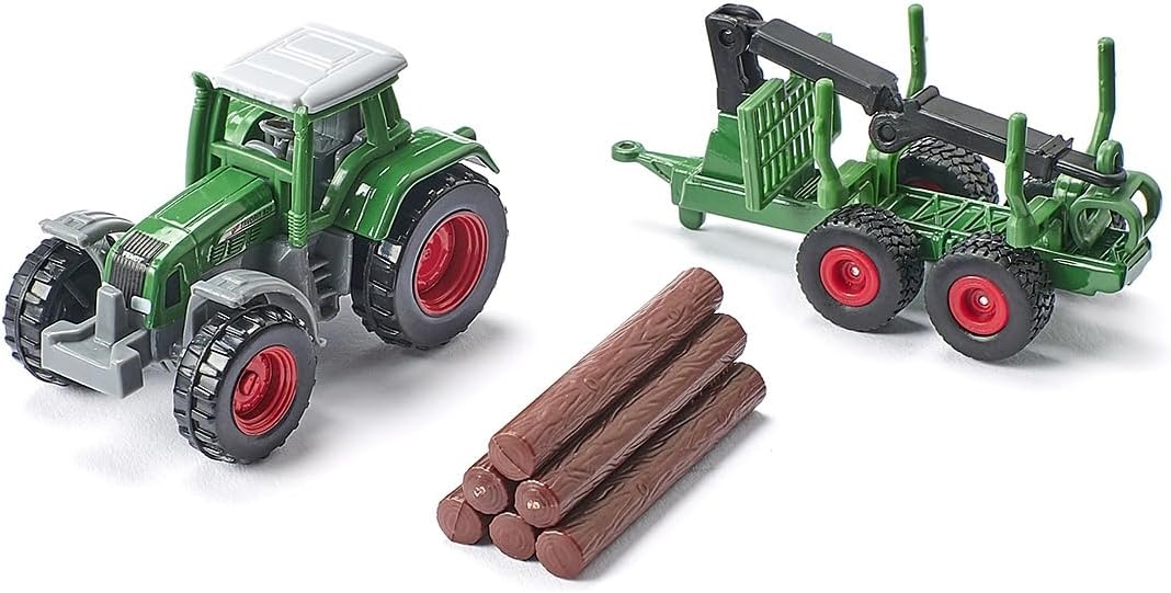 1645 SIKU TRAKTOR Z LEŚNNĄ PRZYCZEPĄ