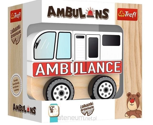 ZABAWKA DREWNIANA AMBULANS