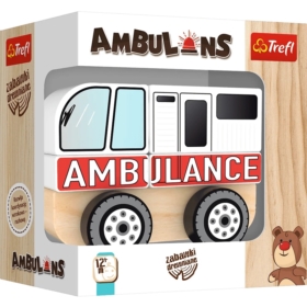 ZABAWKA DREWNIANA AMBULANS