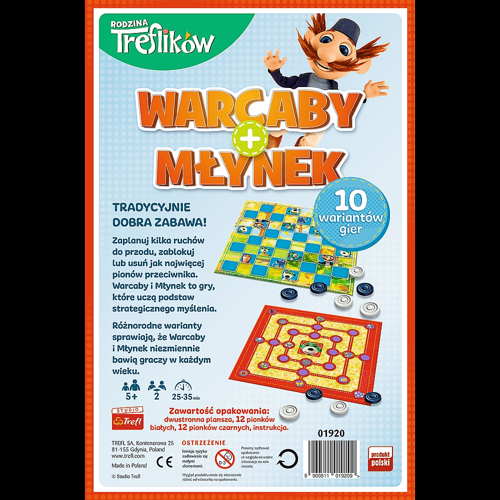 Gra Warcaby/Młynek Rodzina Treflików 01920