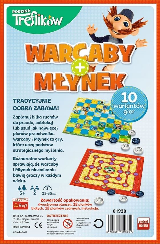 Gra Warcaby/Młynek Rodzina Treflików 01920