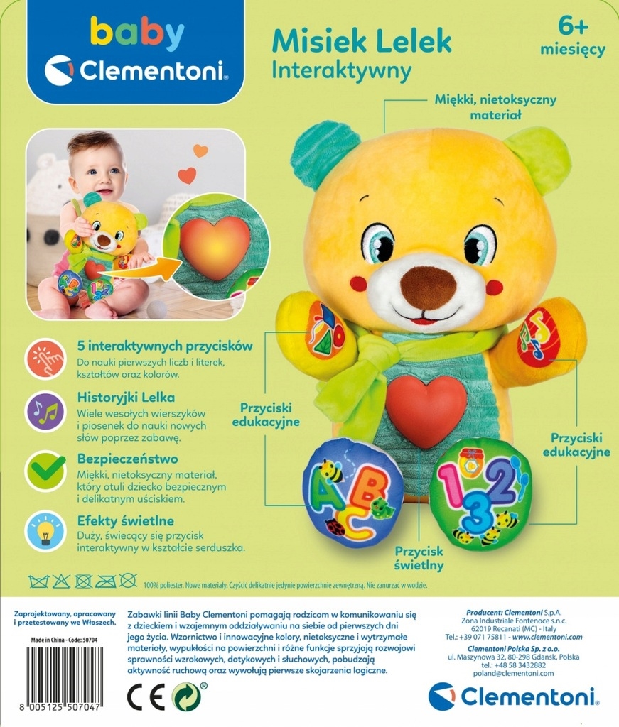 Interaktywny Misiek Lelek Clementoni 50704