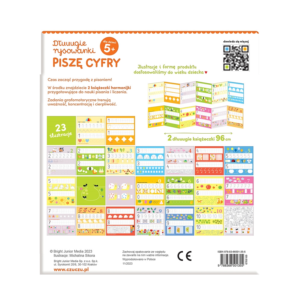 CZUCZU DŁUGIE RYSOWANKI PISZĘ CYFRY