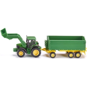 SIKU 1843 TRAKTOR JOHN DEERE Z PRZYCZEPĄ