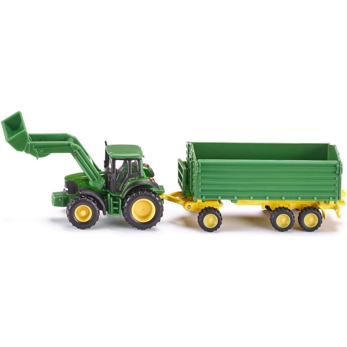 SIKU 1843 TRAKTOR JOHN DEERE Z PRZYCZEPĄ