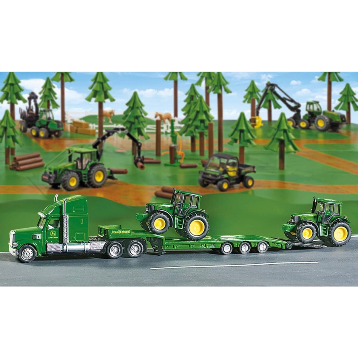 SIKU 1837 CIĘŻARÓWKA JOHN DEERE Z NACZEPĄ