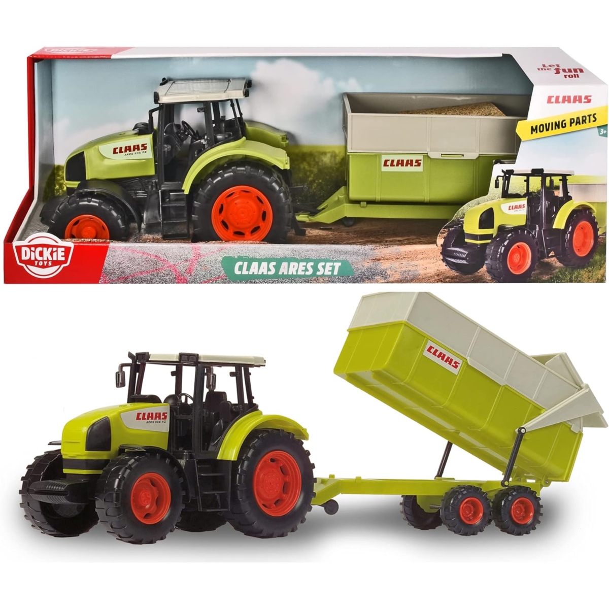 Dickie traktor CLASS Ares+przyczepą 373-9000