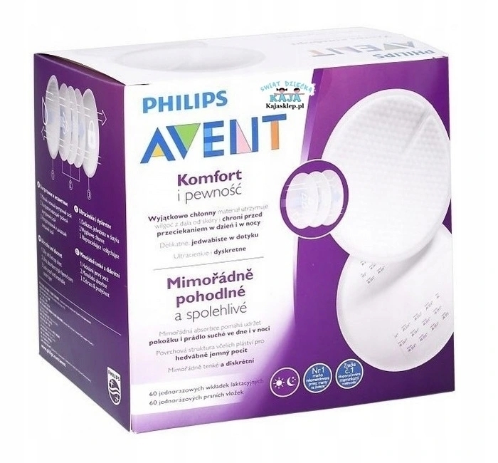 AVENT BIBUŁKI LAKTACYJNE 60SZT