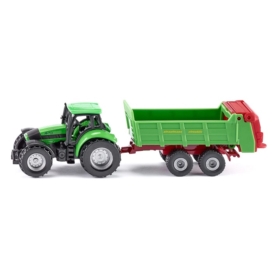 SIKU 1673 TRAKTOR Z PRZYCZEPĄ