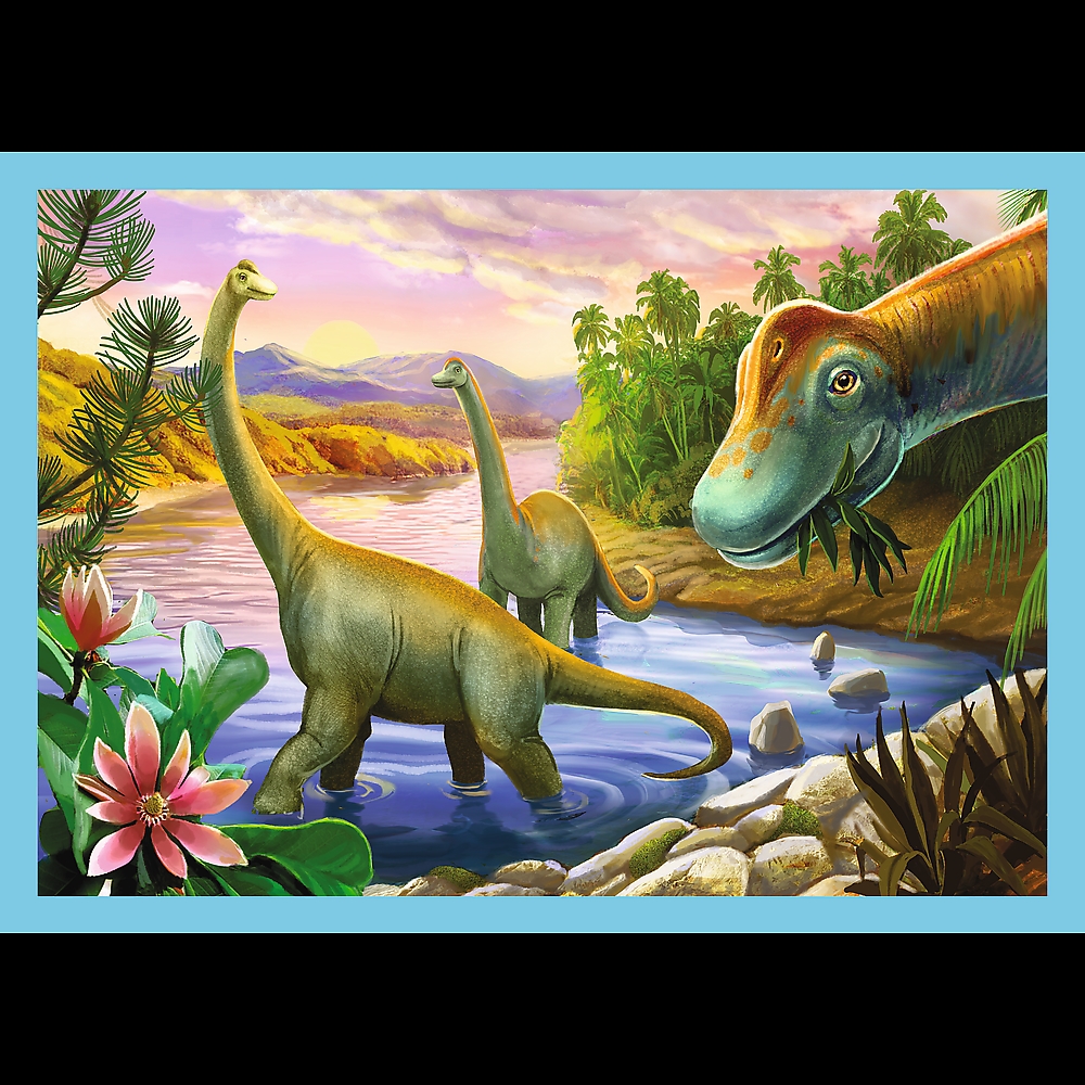Puzzle - 4w1 (12, 15, 20, 24) - Wyjątkowe dinozaur