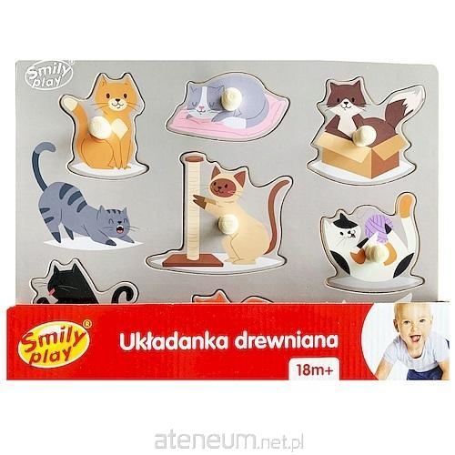 DREWNIANA UKŁADANKA - KOTY
