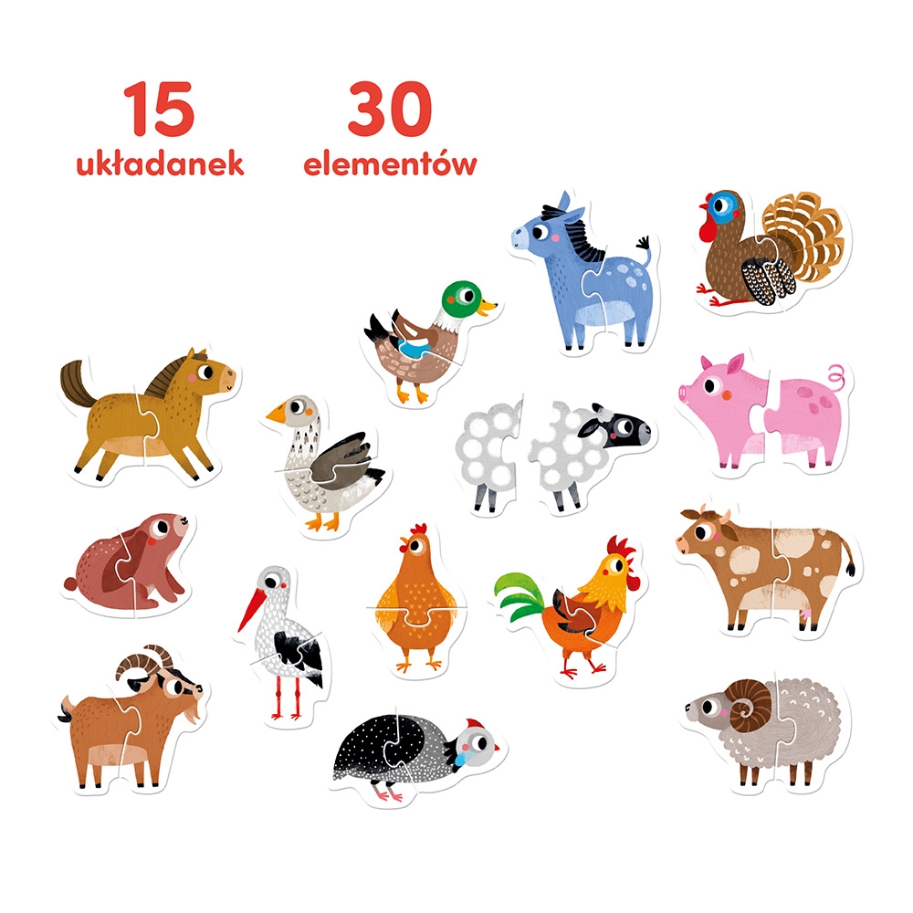 CZUCZU PUZZLE DO PARY ZWIERZATKA NA WSI
