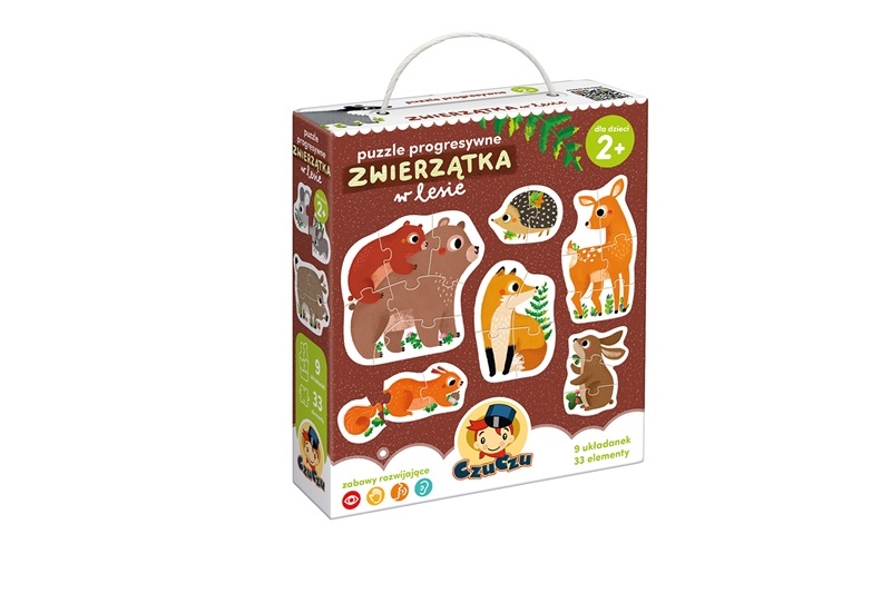 CZUCZU PUZZLE PROGREYSWNE ZWIERZATKA W LESIE