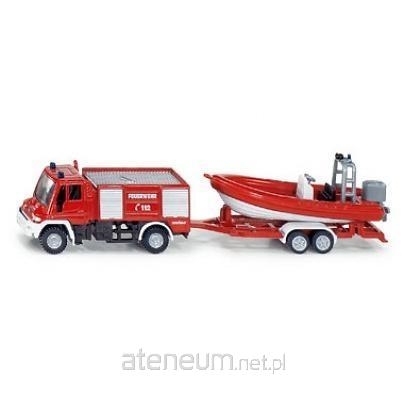 SIKU 1636 STRAŻ POŻARNA UNIMOG Z ŁODZIĄ