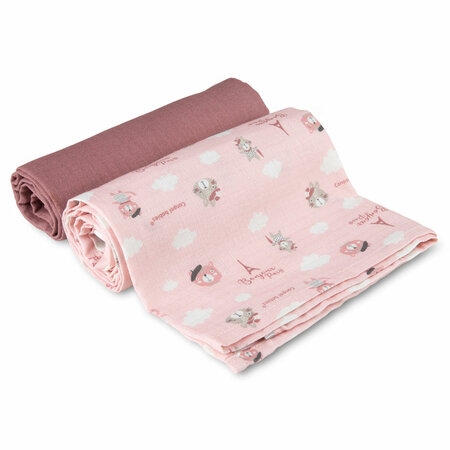 CANPOL PIELUSZKI MUŚLINOWE 70X70 26/901 PINK